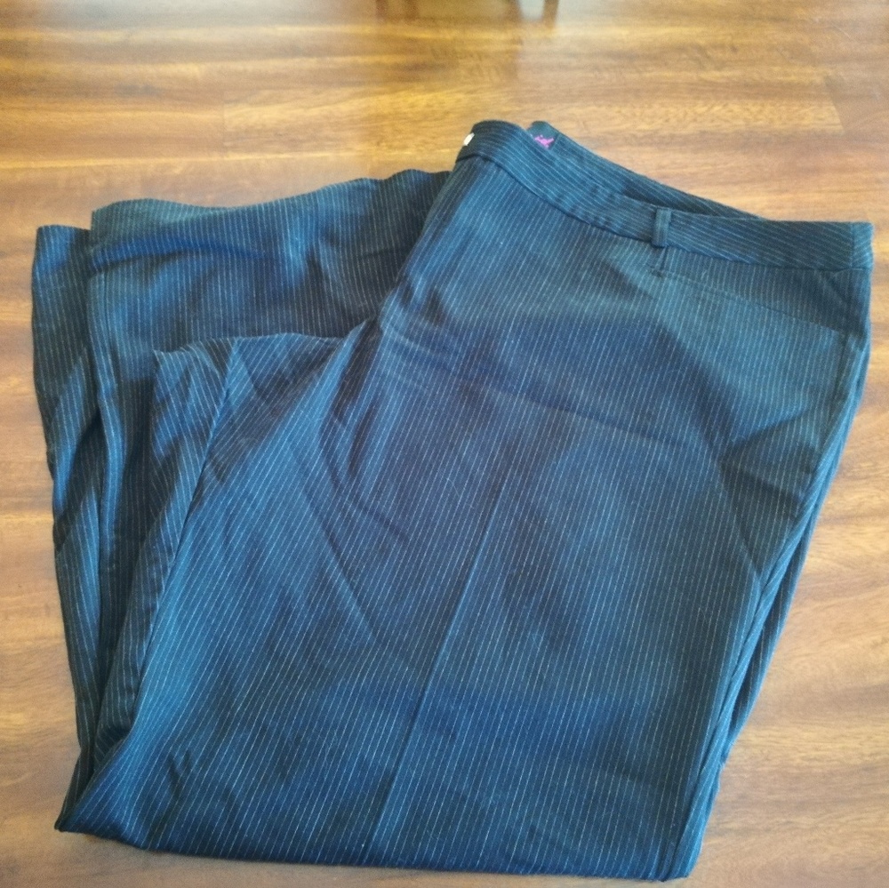 Black pin stripe pants